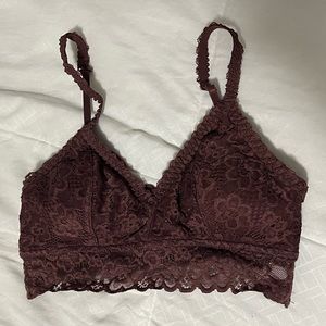 burgundy bralette